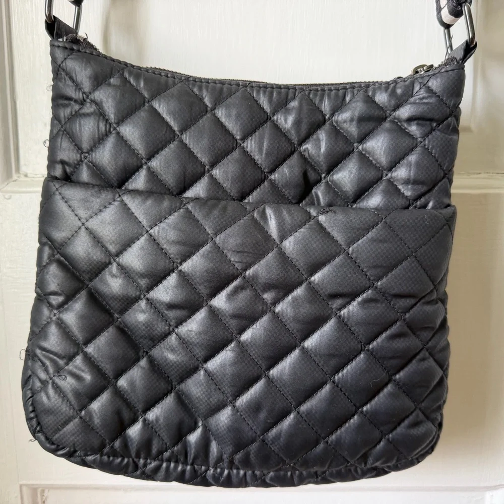 Oliver Thomas Quilted Black Crossbody Bag